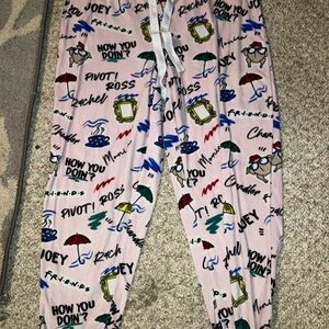 FRIENDS Pink and Blue Pajama Pants